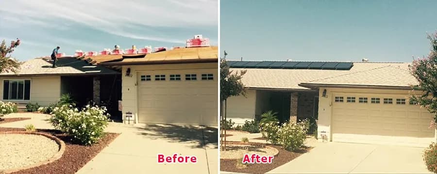 Solar panels re-installed on a completed Jarco re-roof